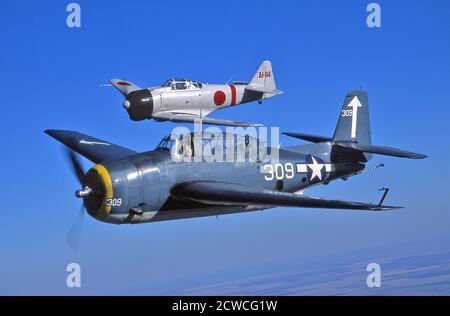 WWII Grumman TBM Avenger Torpedo Bomber Stock Photo