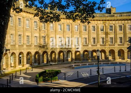 Buxton's newly refurbished Crescent and St Ann's Hotel re-opens on 1st October 2020 as the Buxton Crescent Hotel and Health Spa Stock Photo