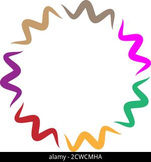 abstract colorful-multicolor circular, concentric and radial, radiating ...