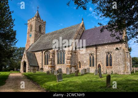 St Andrew's church, Ringstead in north west Norfolk. Stock Photo