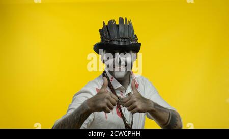 Download Yellow Skull Mask Stock Photo Alamy PSD Mockup Templates