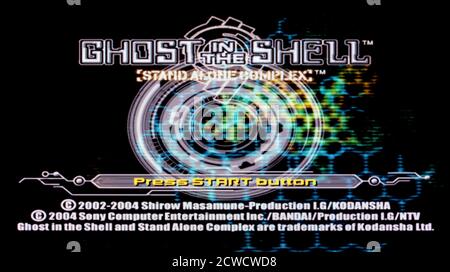Ghost in the Shell - Stand Alone Complex - Sony Playstation 2 PS2 - Editorial use only Stock Photo