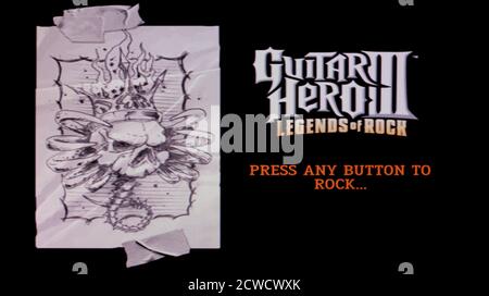 Guitar Hero Legends of Rock - Sony Playstation 2 PS2 - Editorial use only Stock Photo