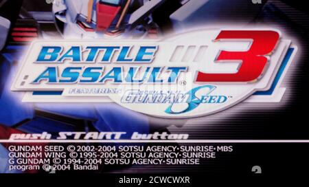 Battle Assault 3 - Sony Playstation 2 PS2 - Editorial use only Stock Photo