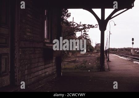 Old Kingston railway station still in use - Rhode Island ca.  May 1973 Stock Photo