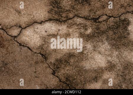 Blank concrete gray rough wall for background. Beautiful grey wall with cracks and dirty. Stock Photo