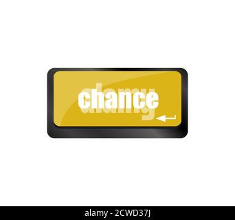 chance enter button on computer keyboard key Stock Photo