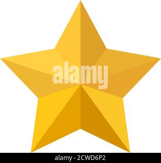 Golden star icon isolated on white background Stock Vector