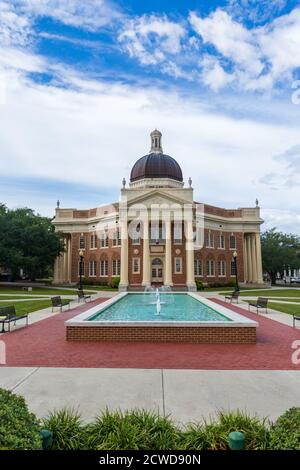 Hattiesburg, MS / USA - September 17, 2020: Iconic Administration Building of the University of Southern Mississippi