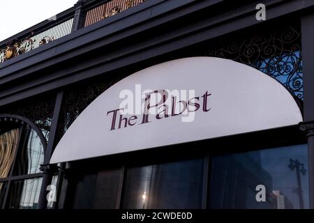 Milwaukee, WI: 22 September 2020:  The Pabst theater located in downtown Milwaukee Stock Photo
