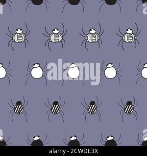 Spider stripes pattern seamless vector repeat surface design halloween Stock Vector