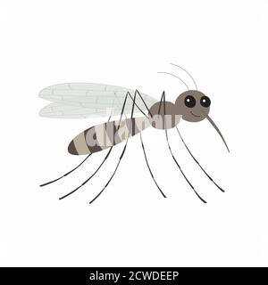 Cartoon mosquito character. Vector illustration Isolated. EPS10 Stock Vector