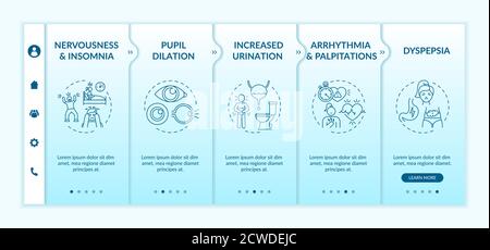 Energetics negative health effects onboarding vector template Stock Vector