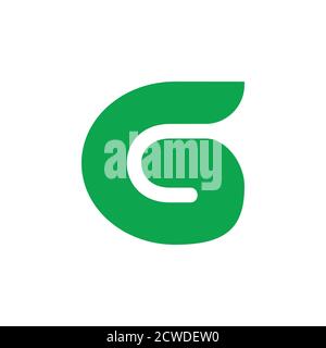 letter g curves loop smooth logo vector Stock Vector
