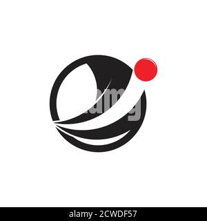 fast movement circle object global design logo vector Stock Vector