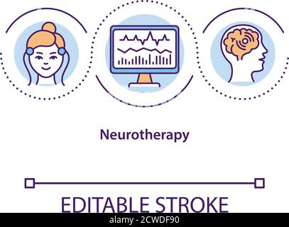 Neurotherapy concept icon Stock Vector
