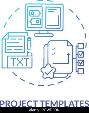Project templates concept icon Stock Vector