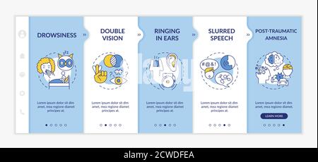 Head injury onboarding vector template Stock Vector