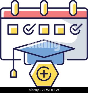 Diagnostic test RGB color icon Stock Vector