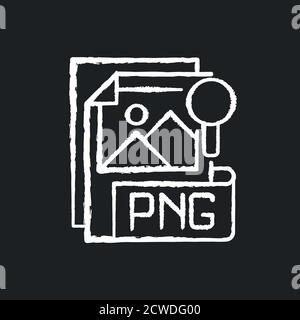 PNG file chalk white icon on black background Stock Vector