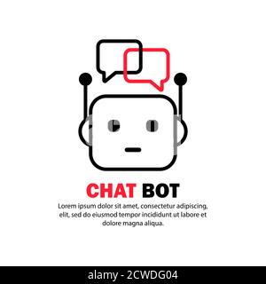 Chat bot icon. Service support. Vector on isolated white background. EPS 10 Stock Vector