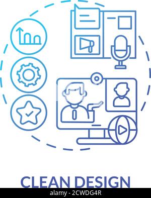 Clean design concept icon Stock Vector
