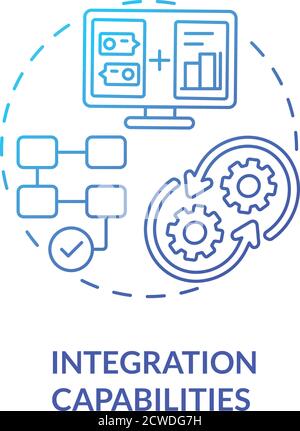 Integration capabilities concept icon Stock Vector
