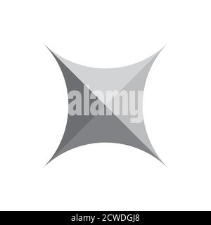square star shadow design logo vector Stock Vector
