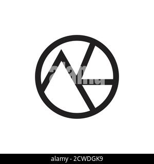 letter ak simple geometric line logo vector Stock Vector