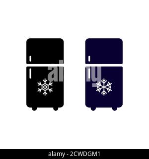 Refrigerator icon. Vector on isolated white background. EPS 10 Stock Vector