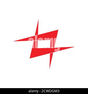 simple linked arrows monogram logo vector Stock Vector