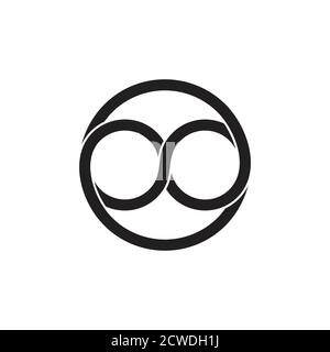 abstract circle infinity line logo vector Stock Vector