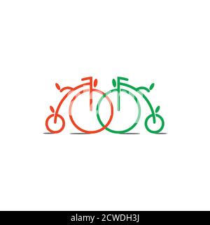 old bike circle decoration vintage vector Stock Vector