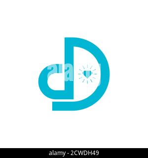 letter dd simple linked logo vector Stock Vector