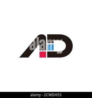 letter ad abstract windows geometric simple logo vector Stock Vector