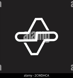 abstract letter dp line geometric polygon logo Stock Vector