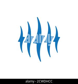 thunder lines group energy design logo vector Stock Vector
