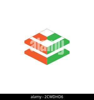 letter bb simple monogram stripes logo vector Stock Vector