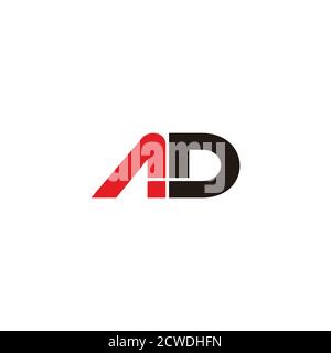 letter ad simple geometric arrow logo vector Stock Vector