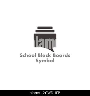 abstract black board talk symbol education logo vector Stock Vector