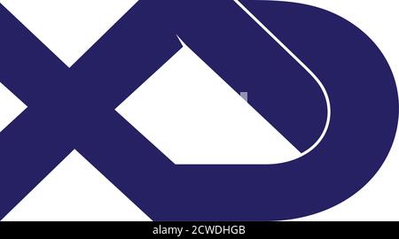 letter xd linked overlapping logo vector Stock Vector Image & Art - Alamy