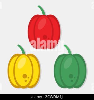 pepper vector illustration in flat style Stock Vector