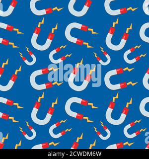 magnet seamless pattern vector illustration background Stock Vector