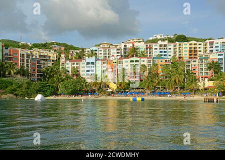 Marriott's Frenchman's Cove hotel at Long Bay on May 30, 2014 in Charlotte Amalie, Saint Thomas, US Virgin Islands, USA. Stock Photo