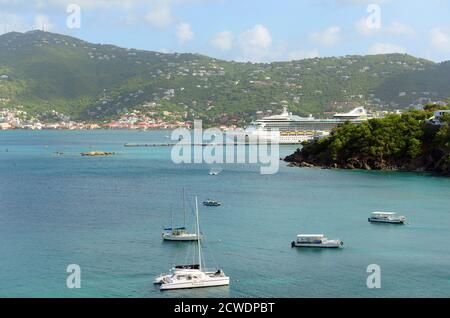 Royal Caribbean Cruise ship Jewel of the Seas docked in Saint Thomas, US Virgin Islands. Stock Photo