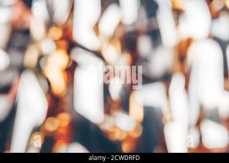 Assorted golden foil blur. Perfect background for any holiday project, place for text. Horizontal, blurred Stock Photo