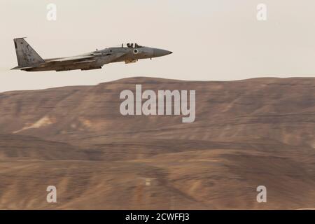 An F 15 Fighter Jet Flies Over Ovda Airbase Some 40 Km 25 Miles North Of Eilat During The Blue Flag Drill November 25 13 The Blue Flag Drill Is A Two Week Multilateral
