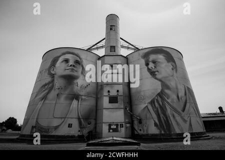 Silo Art Trail at Rupanyup in Country Victoria, Australia Stock Photo