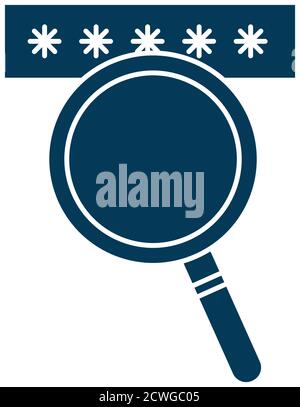 lupe with code silhouette style icon vector design Stock Vector