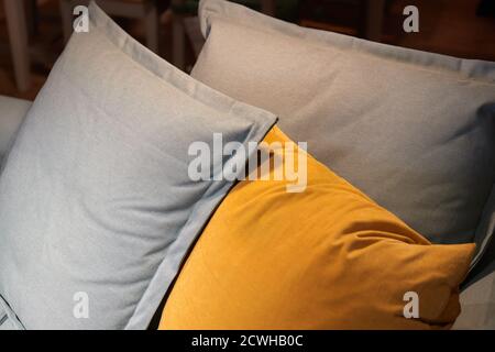 Couch with pillows Stock Photo